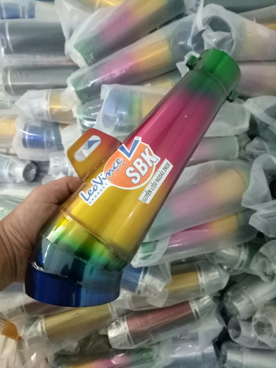 Pô leovince,full cổ bầu lăp exciter 150.