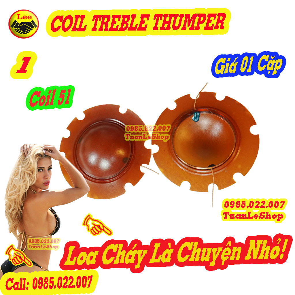02 chiếc coil 51 thumper - coil loa treble thum – giá 02 chiếc