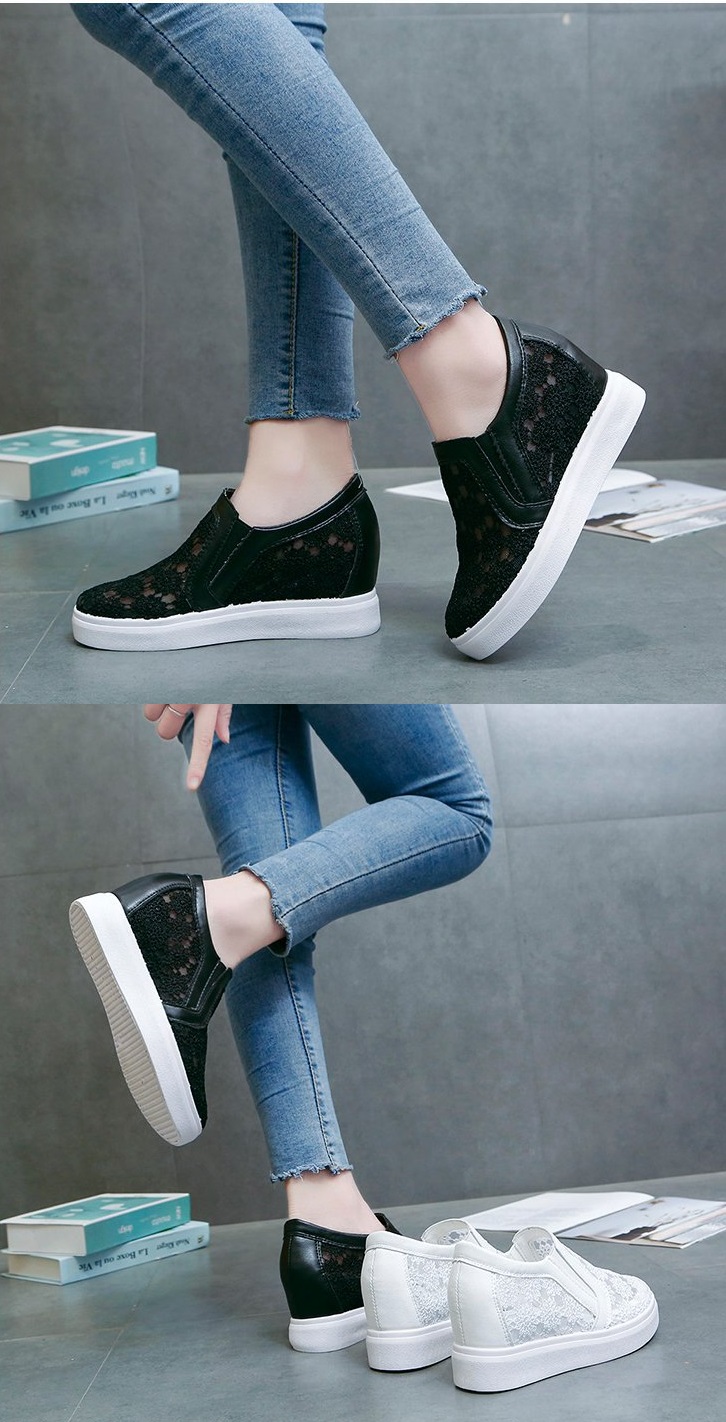 [HCM][CHẤT LƯỢNG] Giày độn đế nữ giày slip on nữ đế độn lưới ren hoa V10 S080 Cỏ Boutique êm chân hàng loại 01. đi làm đi học đi chơi thông thoáng