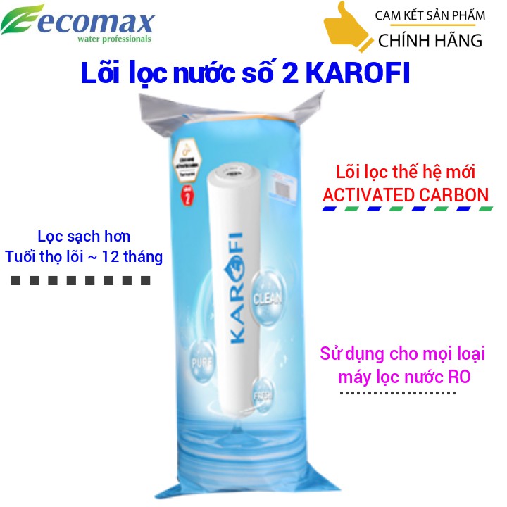 Bộ lõi lọc nước Karofi số 123 mẫu mới 2026 - Karofi Pro - Gấp đôi công suất lọc - Chính hãng