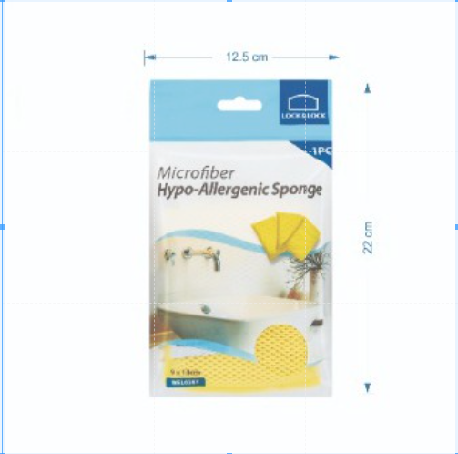 Miếng rửa chén Lock&Lock Microfiber WEL028Y (màu vàng)