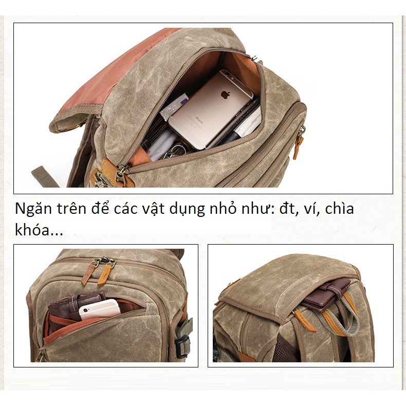 [HCM]Balo máy ảnh Canvas Batik.BK_3040.