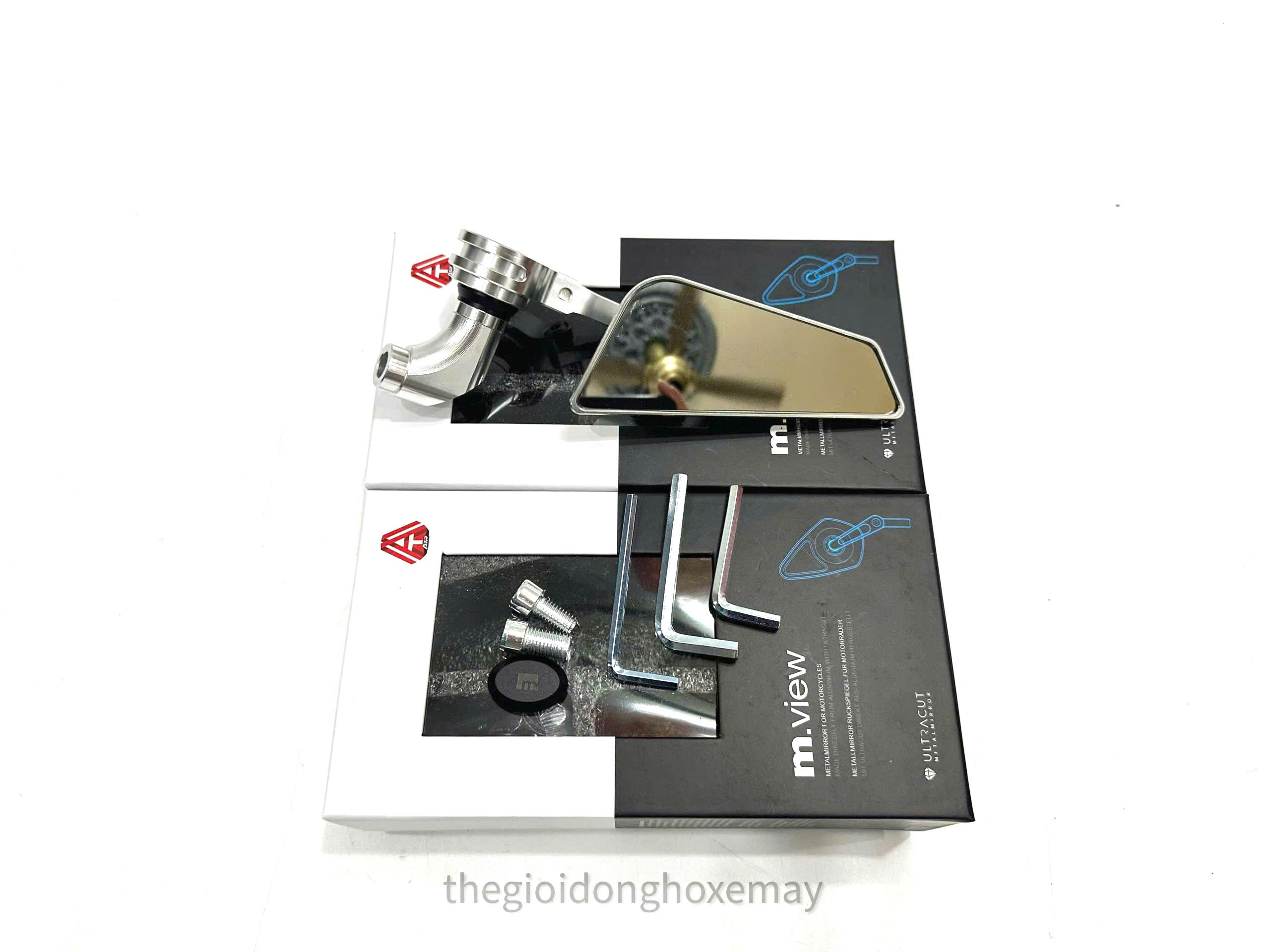 Gương Mview Lá Nhỏ Mẫu V2 Full CNC Lắp Mọi Loại Xe