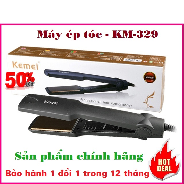 Máy Ép Tóc 4 Mức Chỉnh Nhiệt Kemei KM 329, Máy ép tóc, Máy Là Duỗi Thẳng Tóc Cầm tay, Máy là tóc mini làm nóng nhanh, dễ dàng tạo kiểu, không gây hư tổn tóc - Máy làm tóc đa năng Nova - Giadungbv247