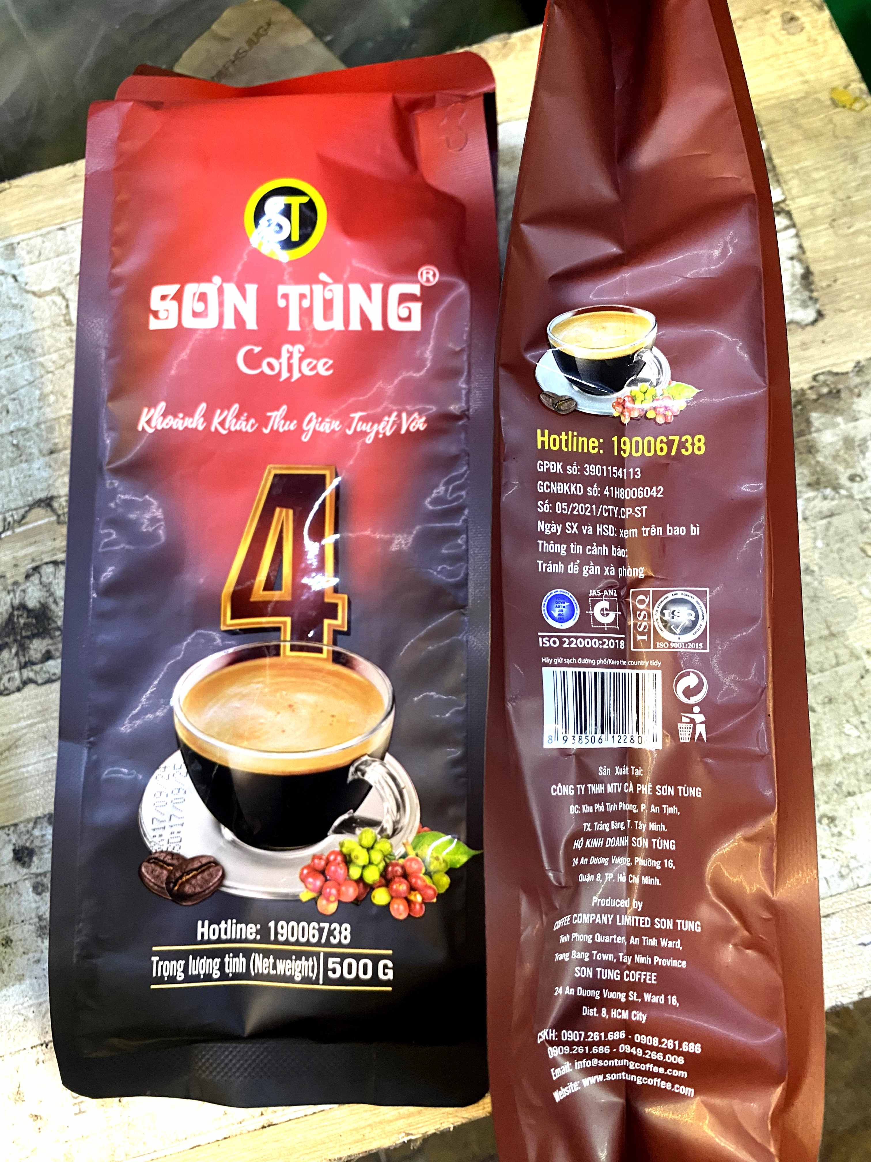 CÀ PHÊ XAY SƠN TÙNG SỐ 1.2.3.4 500gr
