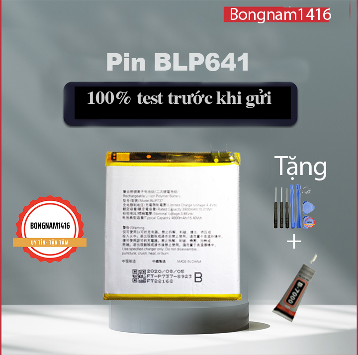 Pin oppo a71 blp641 tặng bộ sửa và keo dán b7000.