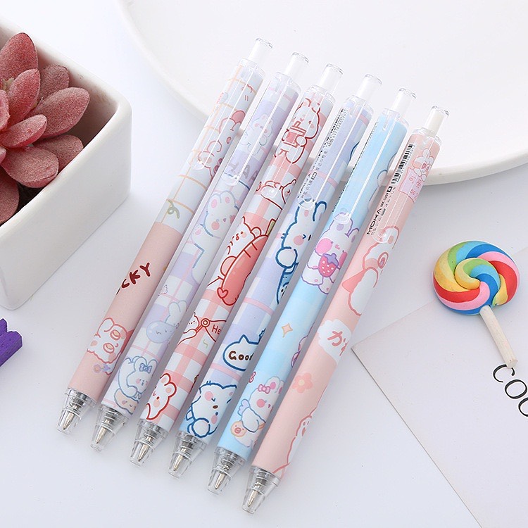 Bút Bi Mực Nước Mẫu Thỏ Cute