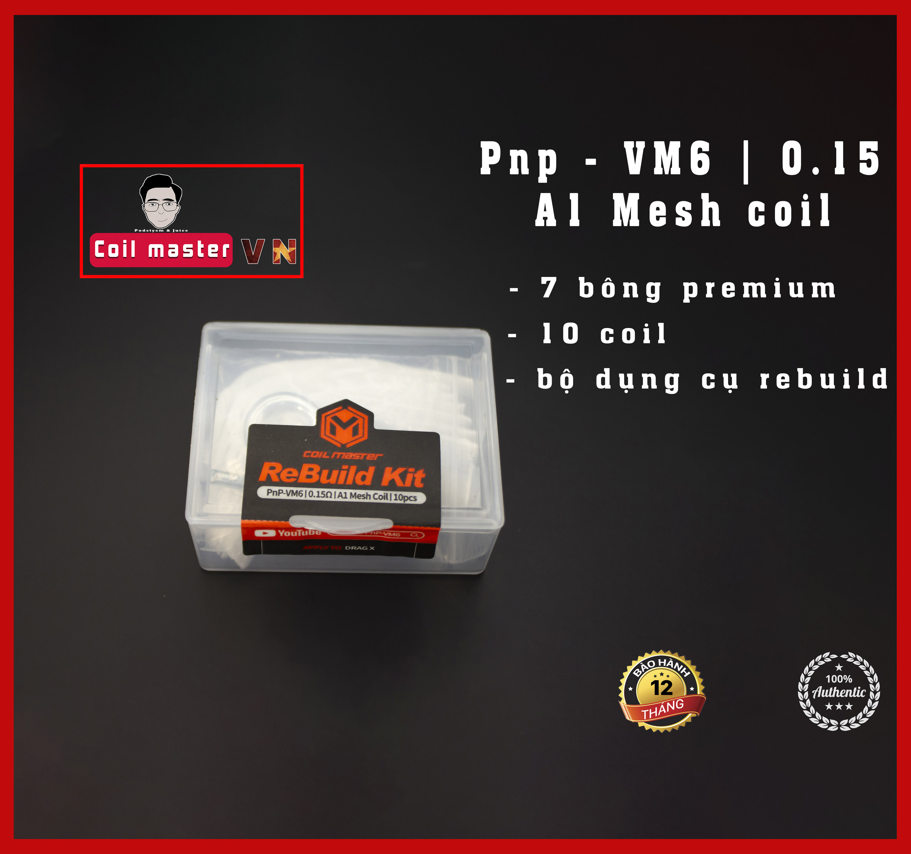 Bộ rebuild kit đủ số ohm từ 0.15 - 0.8 ohm - Bông premium