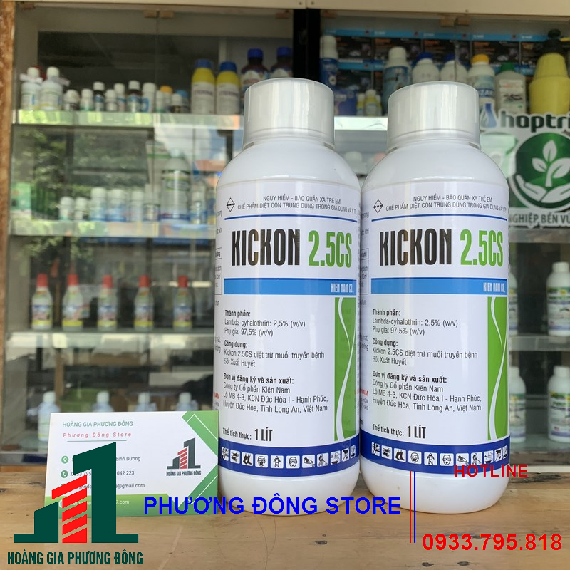 Thuốc diệt muỗi và côn trùng Kickon 2.5CS ( chai 1 lít )