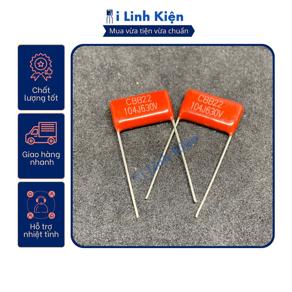 Tụ 104J 630V chất lượng tốt.