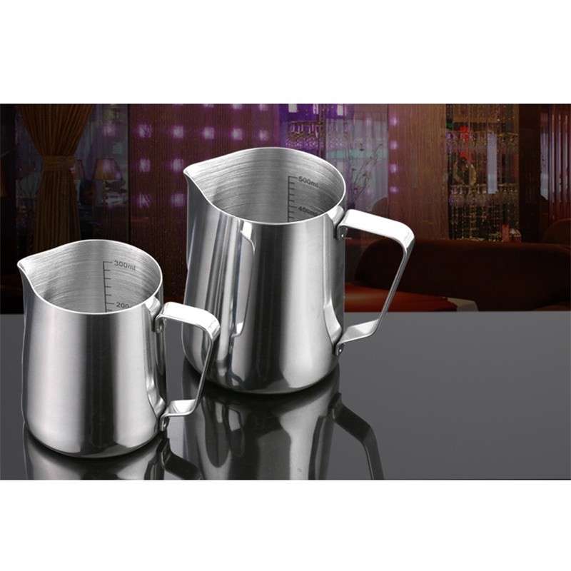 Cốc ca đánh sữa inox 350ml - 600ml (100% inox 304) ca đánh sữa