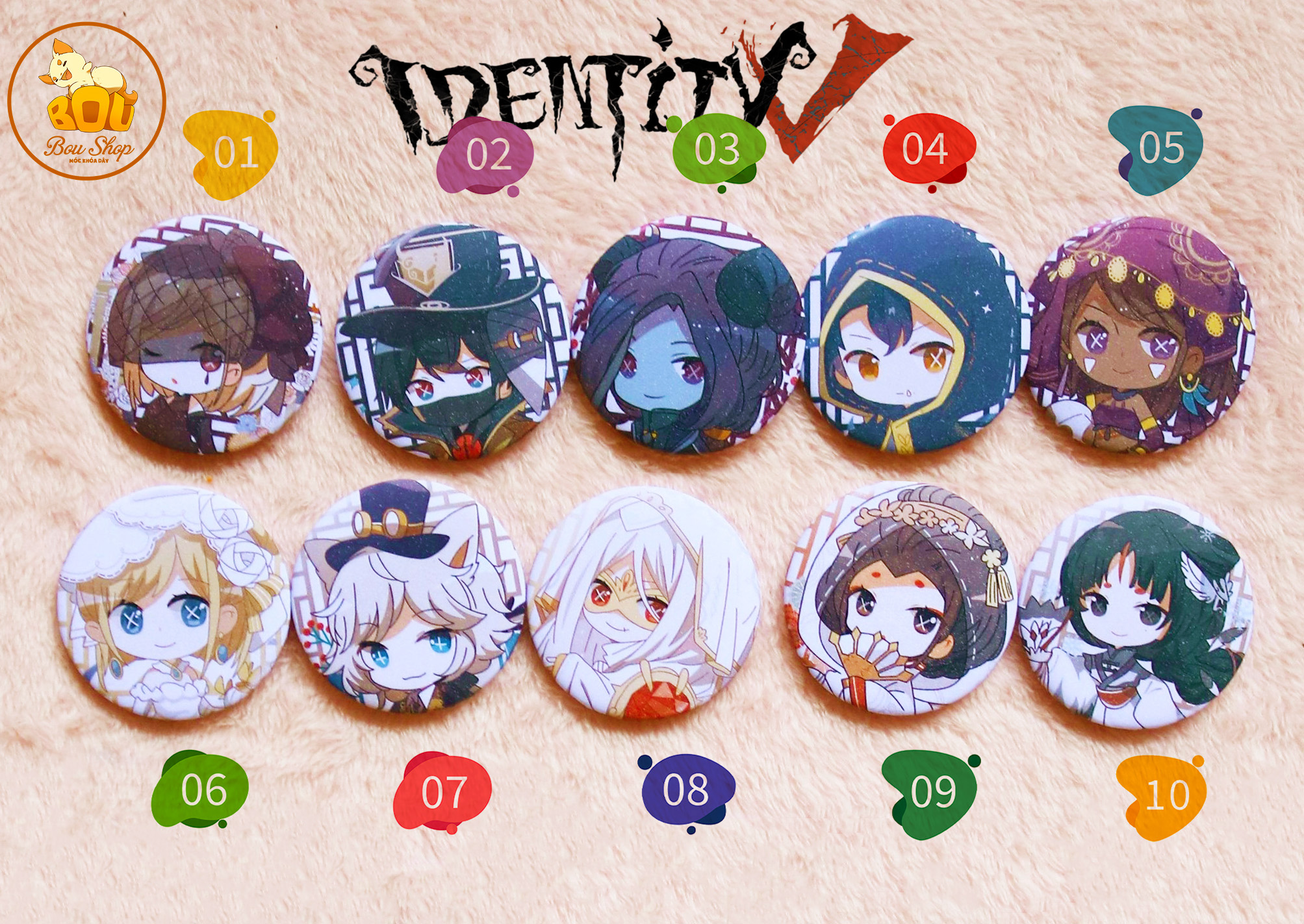 [HCM]Huy hiệu lấp lánh - Anime Pin - Identity V