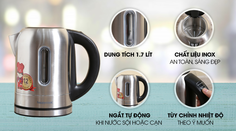 Bình siêu tốc Happycook 171SD 1.7 lít
