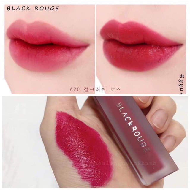 Son Black Rouge Air Fit Velvet Tint A20 Girl Crush Rose – Hồng đỏ |  Lazada.vn