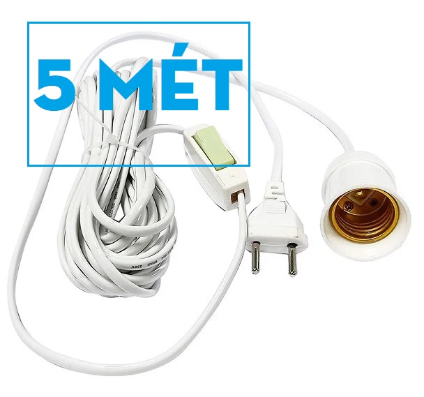 Đui đèn treo E27 có cộng tắc phích cấm 2.5m dây