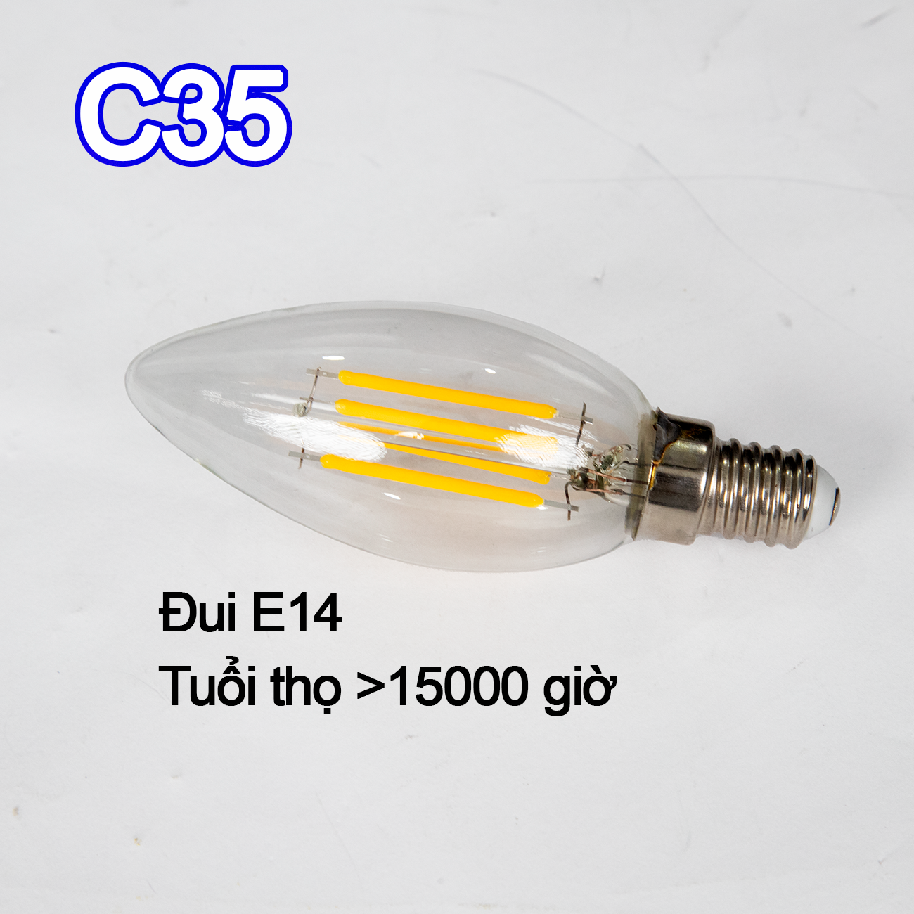 Bóng đèn LED 4W Edison ST64 C35 G45 3000K E27