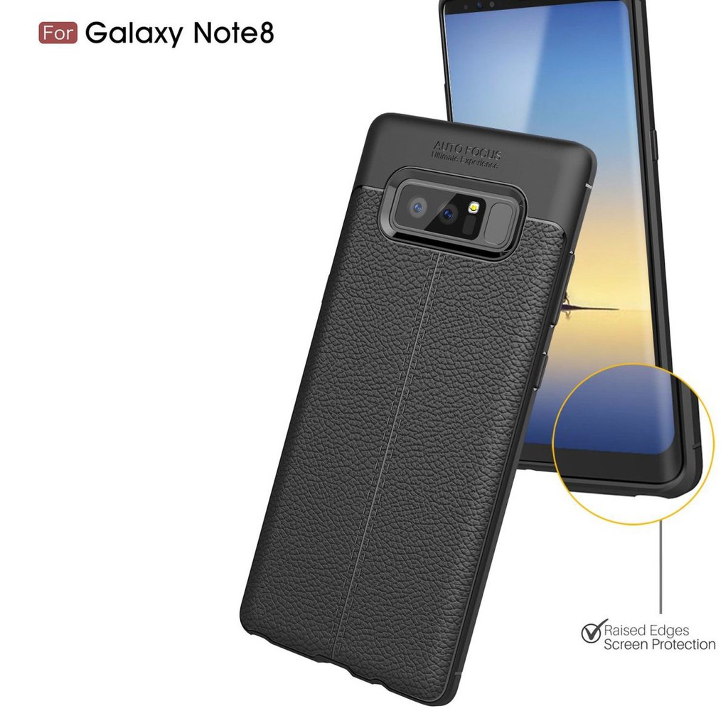 Ốp Silico Vân Da Cho Samsung Galaxy Note 8 - Auto Focus