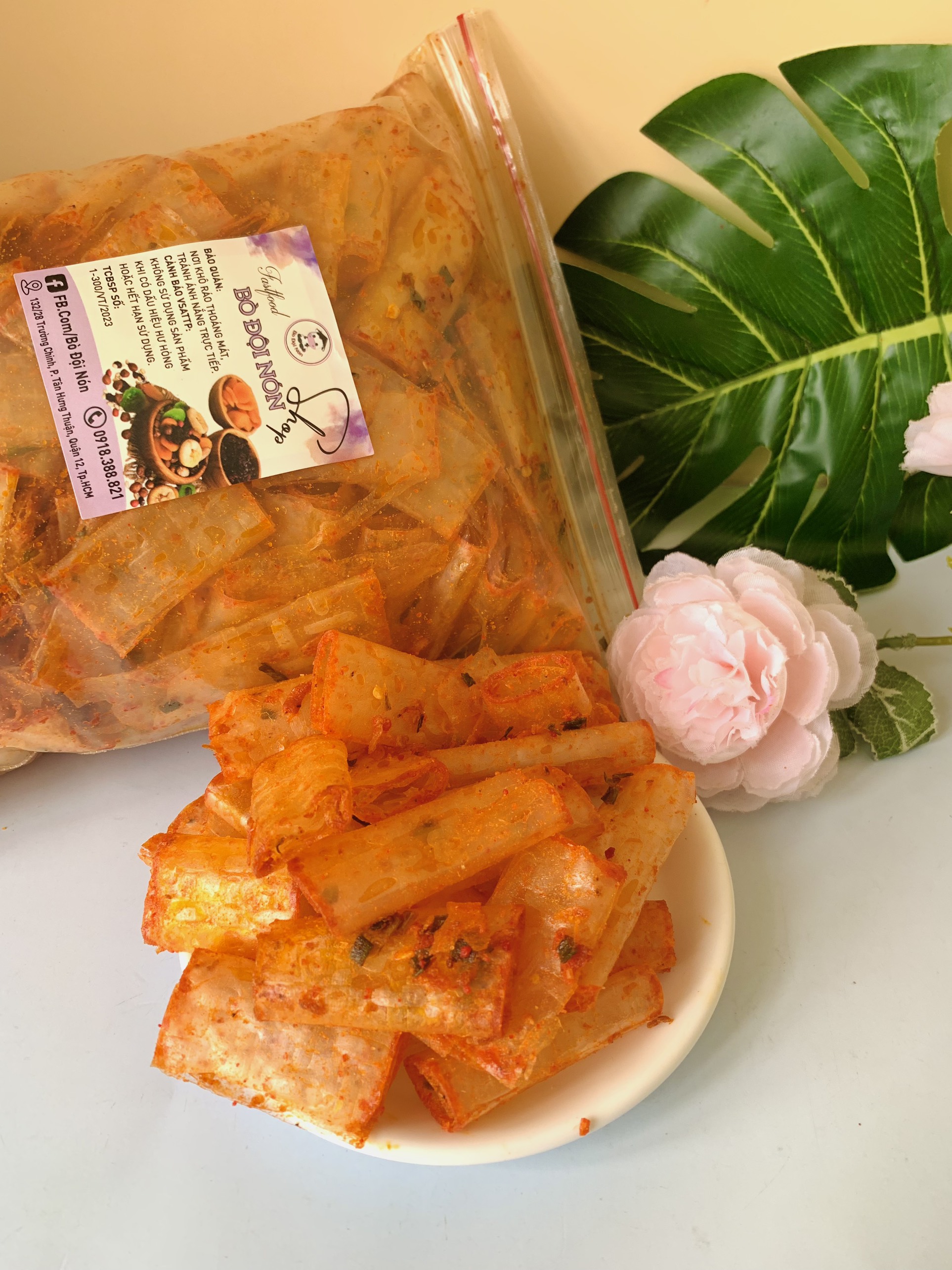 Bánh Tráng Cuộn Tôm Hành Bò Đội Nón