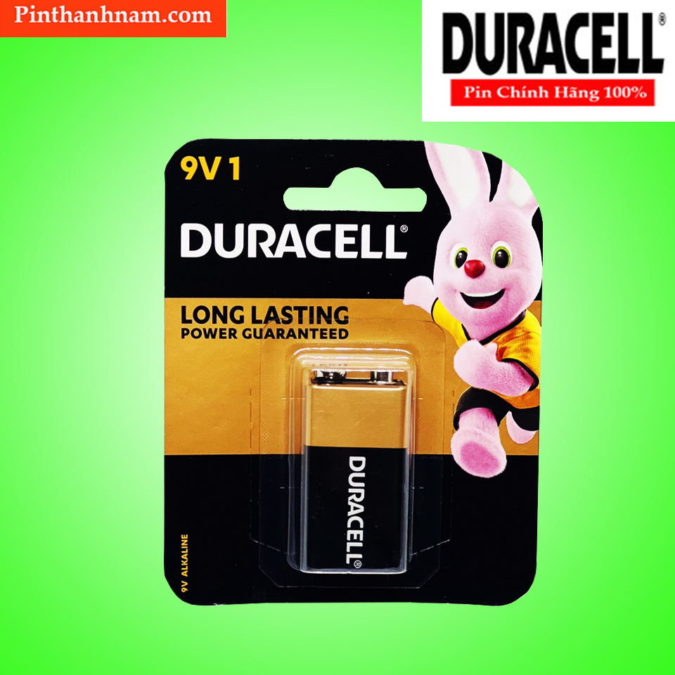 Pin 9v duracell mn1604 vỉ 1 viên chính hãng dung lượng cao