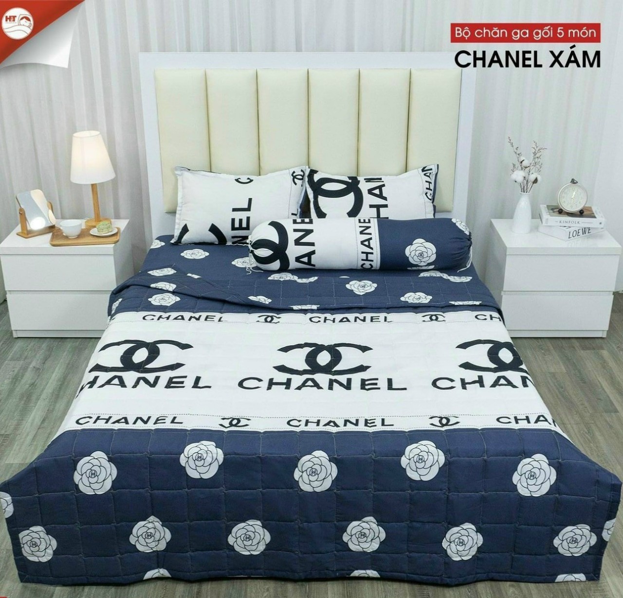 bộ ga gối pholy cotton sét 4 món(1 bộ ga 2 vỏ gối 1 vỏ gối ôm)