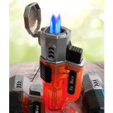 Bật lửa khò 3 tia lửa có nắp bật Nửa Gói F26 (Cam)