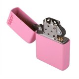 Bật Lửa Zippo Pink Matte With Logo (Hồng)