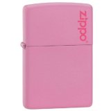 Bật Lửa Zippo Pink Matte With Logo