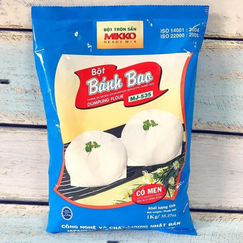 Bột Bánh Bao Mikko 1Kg (Có gói men, Date mới, HSD 6 đến 12 tháng)