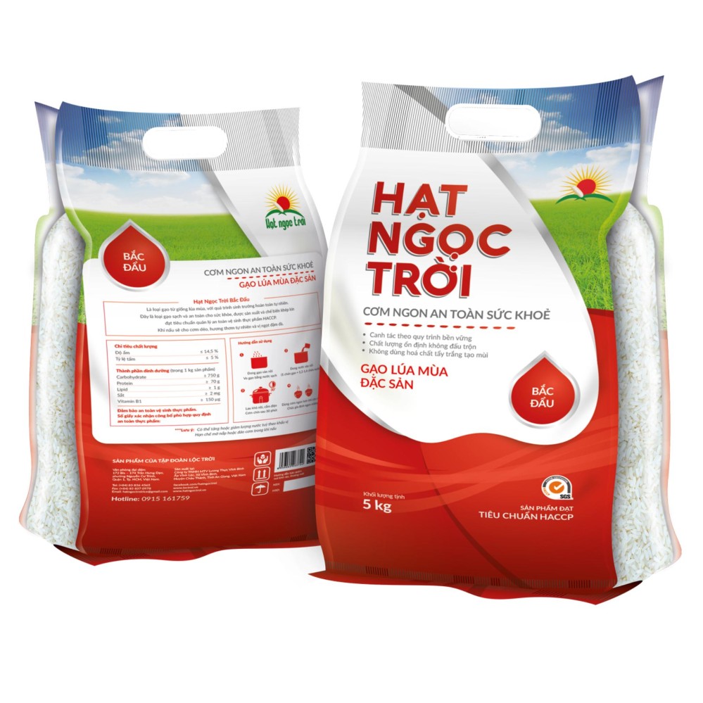 Gạo Hạt Ngọc Trời Bắc Đẩu túi 5kg
