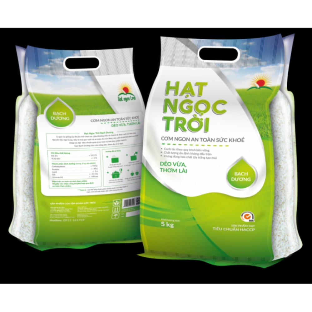 Gạo Hạt Ngọc Trời Bạch Dương Túi 5kg