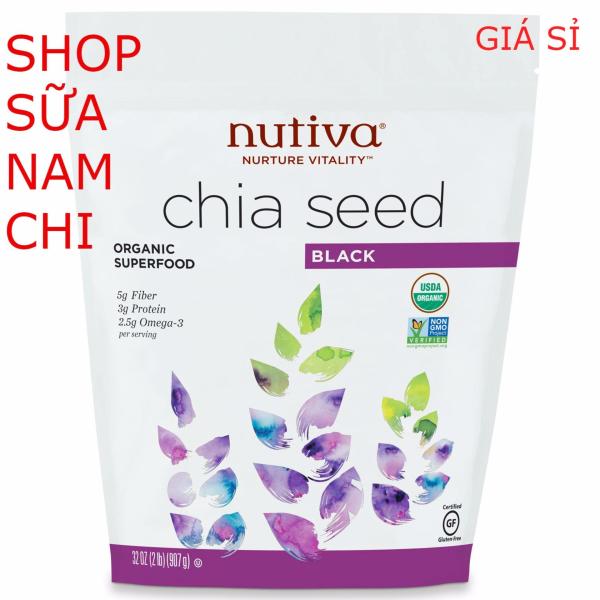 Giá bán Hạt chia Đen Nutiva Organic Chia Seed 907g (Cam kết 100% đóng gói tại Mỹ)