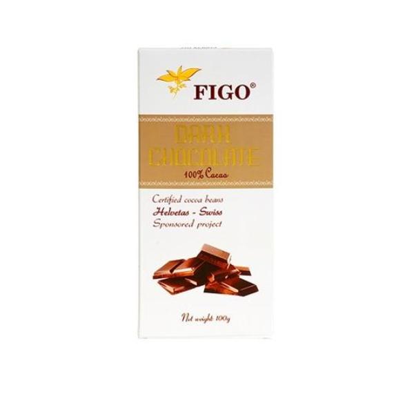 Kẹo Socola đen đắng 100% cacao giảm cân Figo 100gram