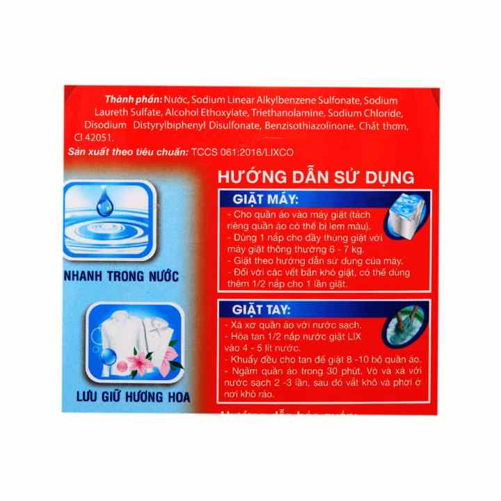 Nước giặt Lix 3.8kg giặt máy và giặt tay