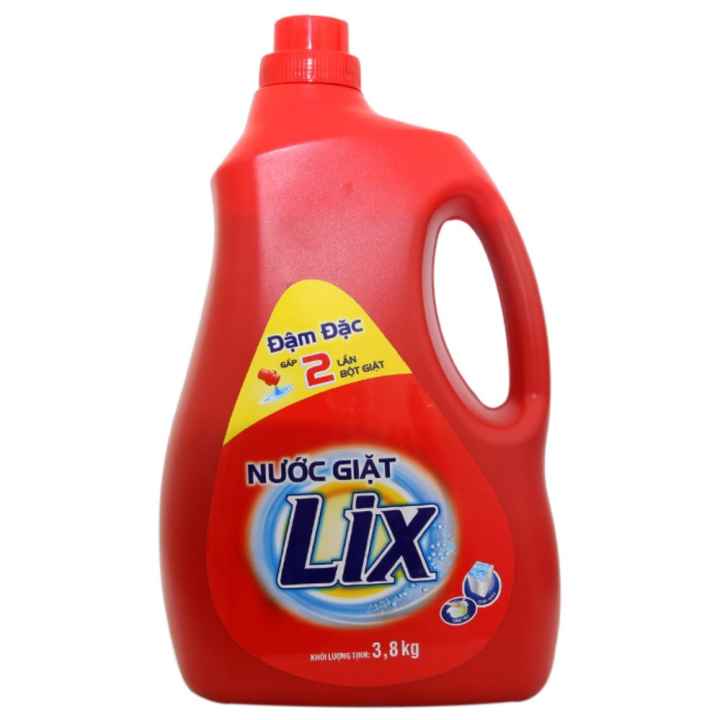 Nước giặt Lix 3.8kg giặt máy và giặt tay
