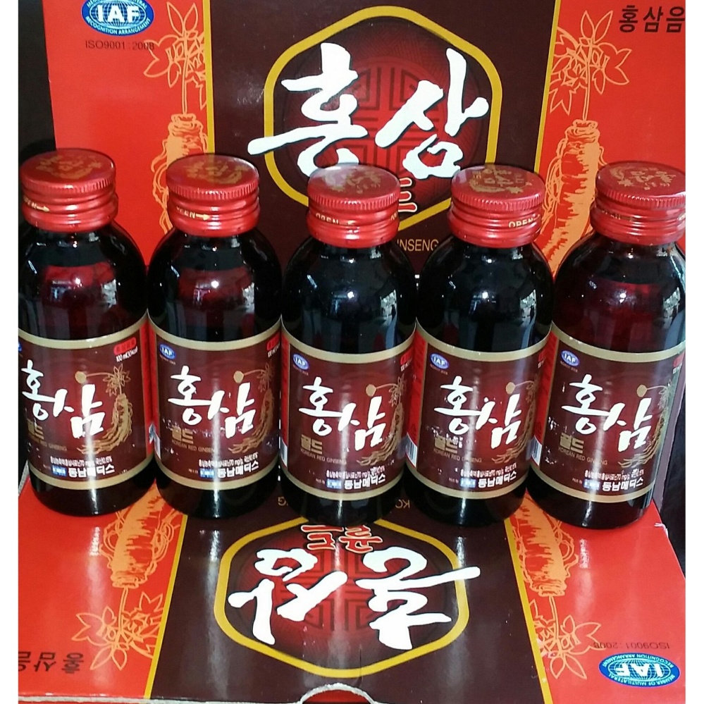 Nước hồng sâm  Hàn quốc hộp 10 chai x 100ml