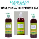 Nước rửa chén bát hữu cơ Layer Clean dạng chai 800ml (Bộ 3 chai)