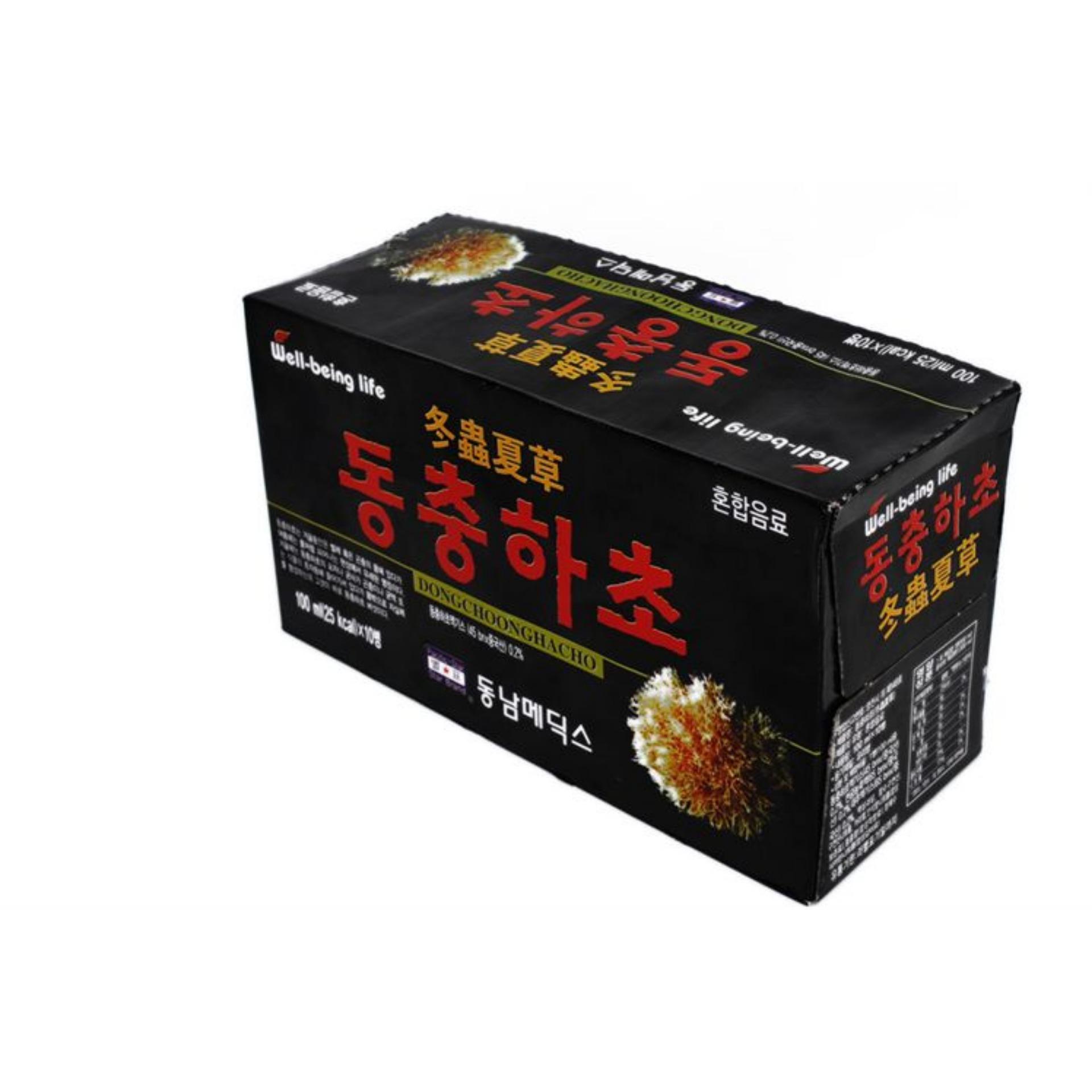 Nước Uống Đông Trùng Hạ Thảo Hàn Quốc Dạng Chai (hộp 10 chai x 100ml)