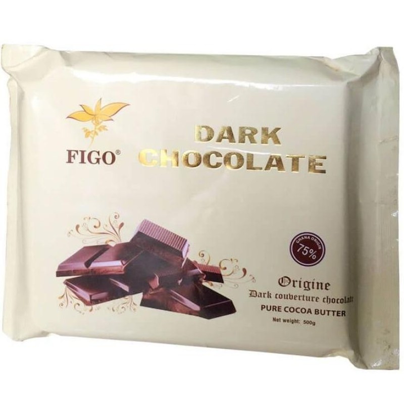 Nguyên liệu Socola làm bánh 75% cacao Figo 500gram