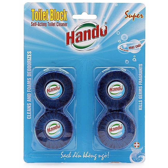 Vỉ 4 viên tẩy xanh làm thơm bồn cầu , toilet Hando BH29