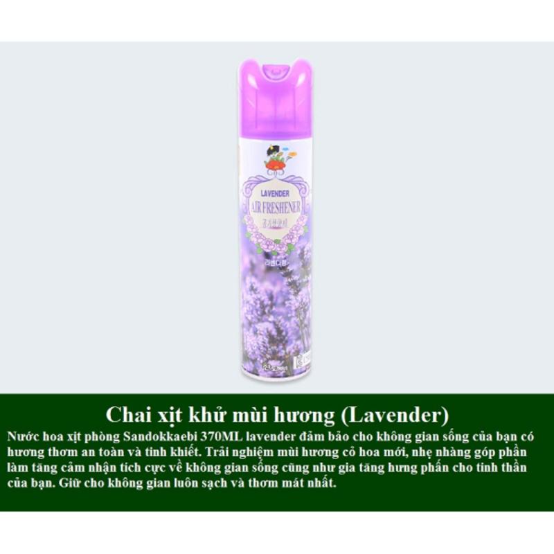 Xịt Phòng Khử Mùi Sandokaebi Hàn Quốc Hương Lavender 370ml (Hoa oải hương) HPH4