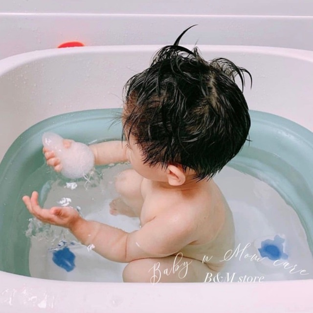 Bông tắm hữu cơ Hàn Quốc murmur siêu mềm cho bé