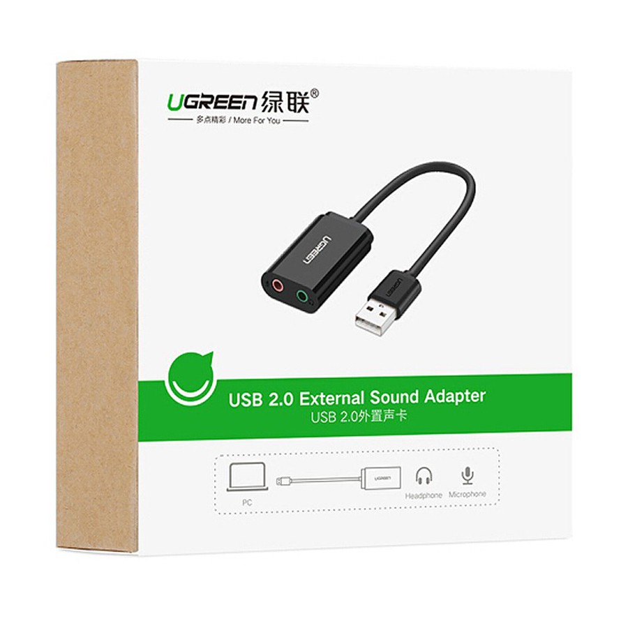 Ugreen 30724 - Cáp USB 2.0 ra Loa và Mic  - HapuStore