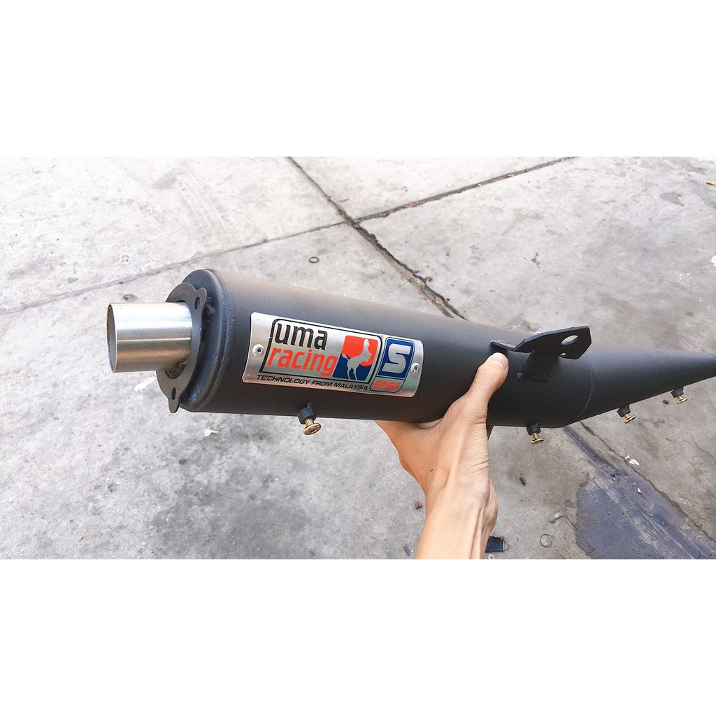 Pô Uma racing mỏ inox kiểu Thái Lan gắn Sirius