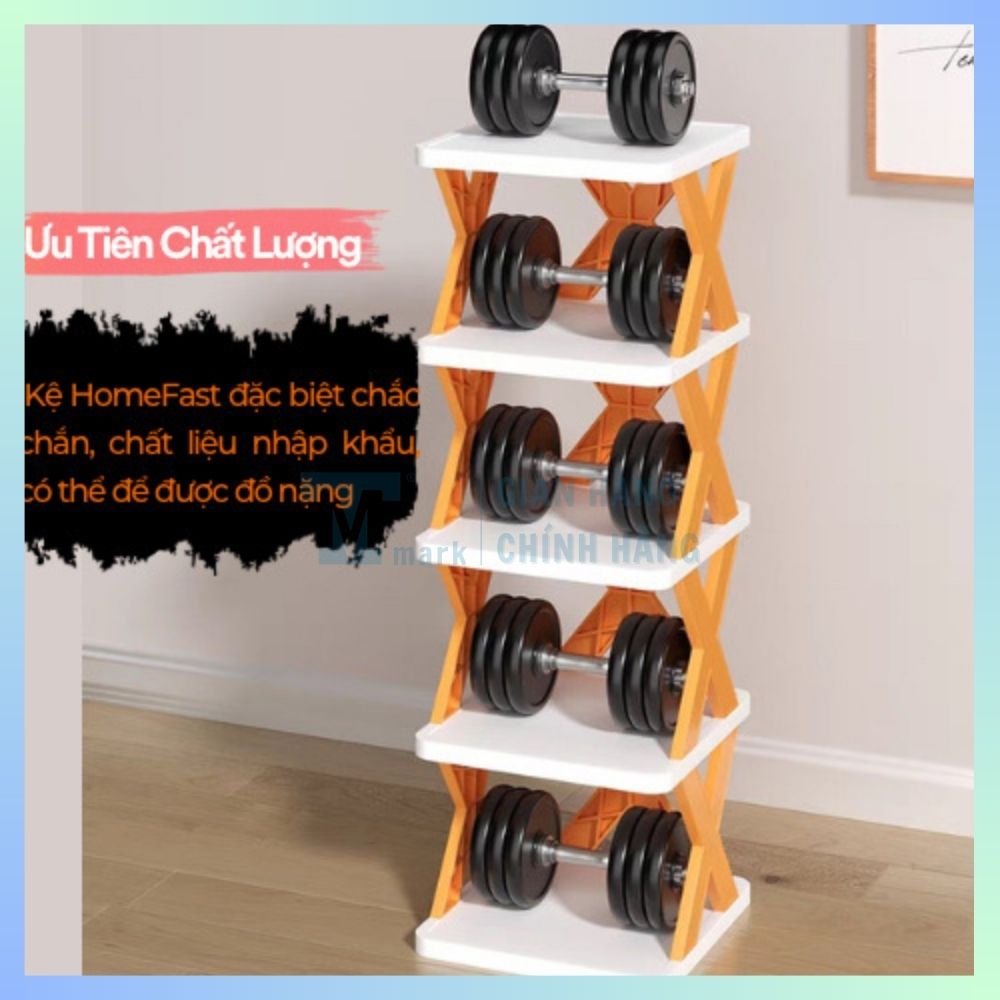 Kệ Để Giày Dép Đa Năng Dễ Tháo Lắp 5,6 Tầng , Kệ Trang Trí Decor Chữ X Hiện Đại Chất Liệu Nhựa PVC Cao Cấp
