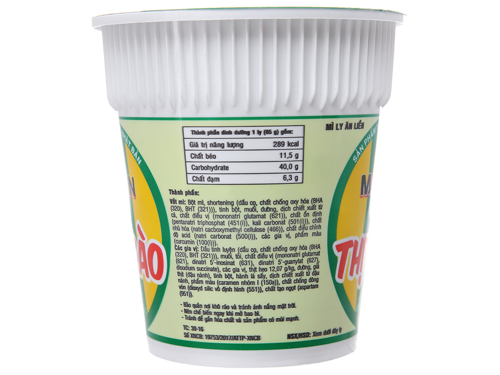 Mì ly Modern thùng 24 ly x 65g vị thịt xào