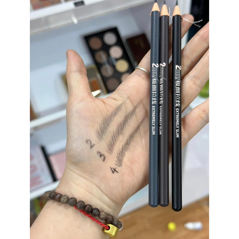 Chì xé kẻ mày Wodwod đầu cứng nét mảnh 2mm phẩy sợi
