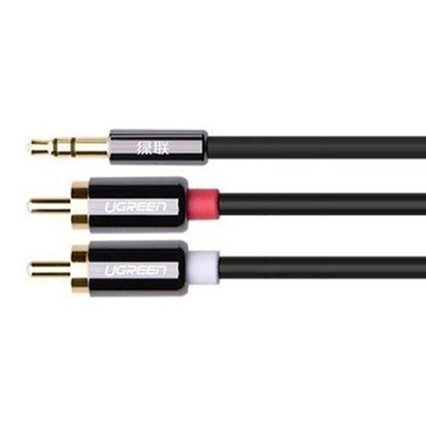 Cáp audio 3.5mmra 2 đầu RCA 1.5M UGREEN UG 10583