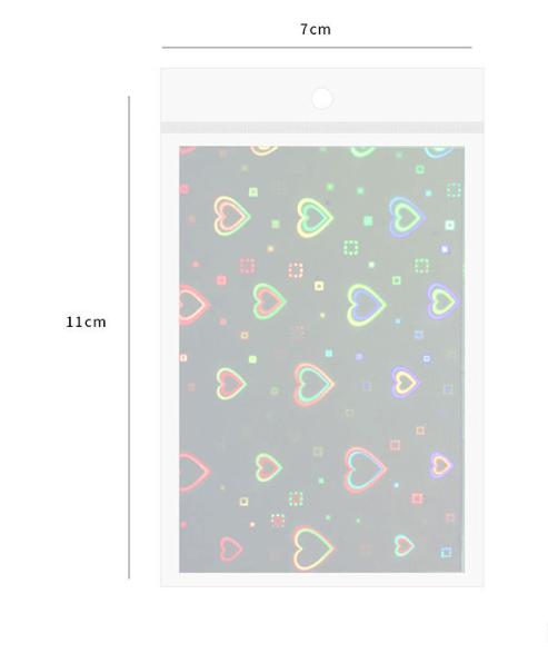 Sticker Trái Tim Dạ Quang Lấp Lánh Phát Sáng Trang Trí Móng Đẹp