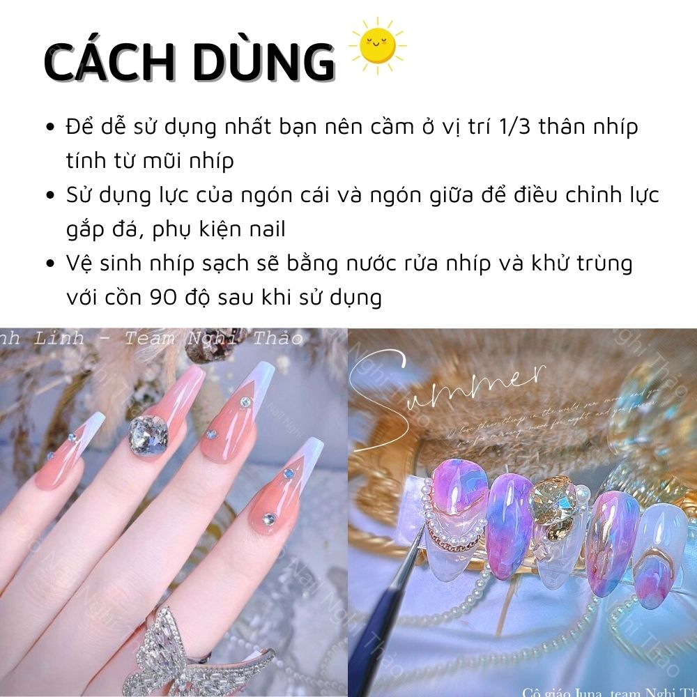 Nhíp gắp đá nail