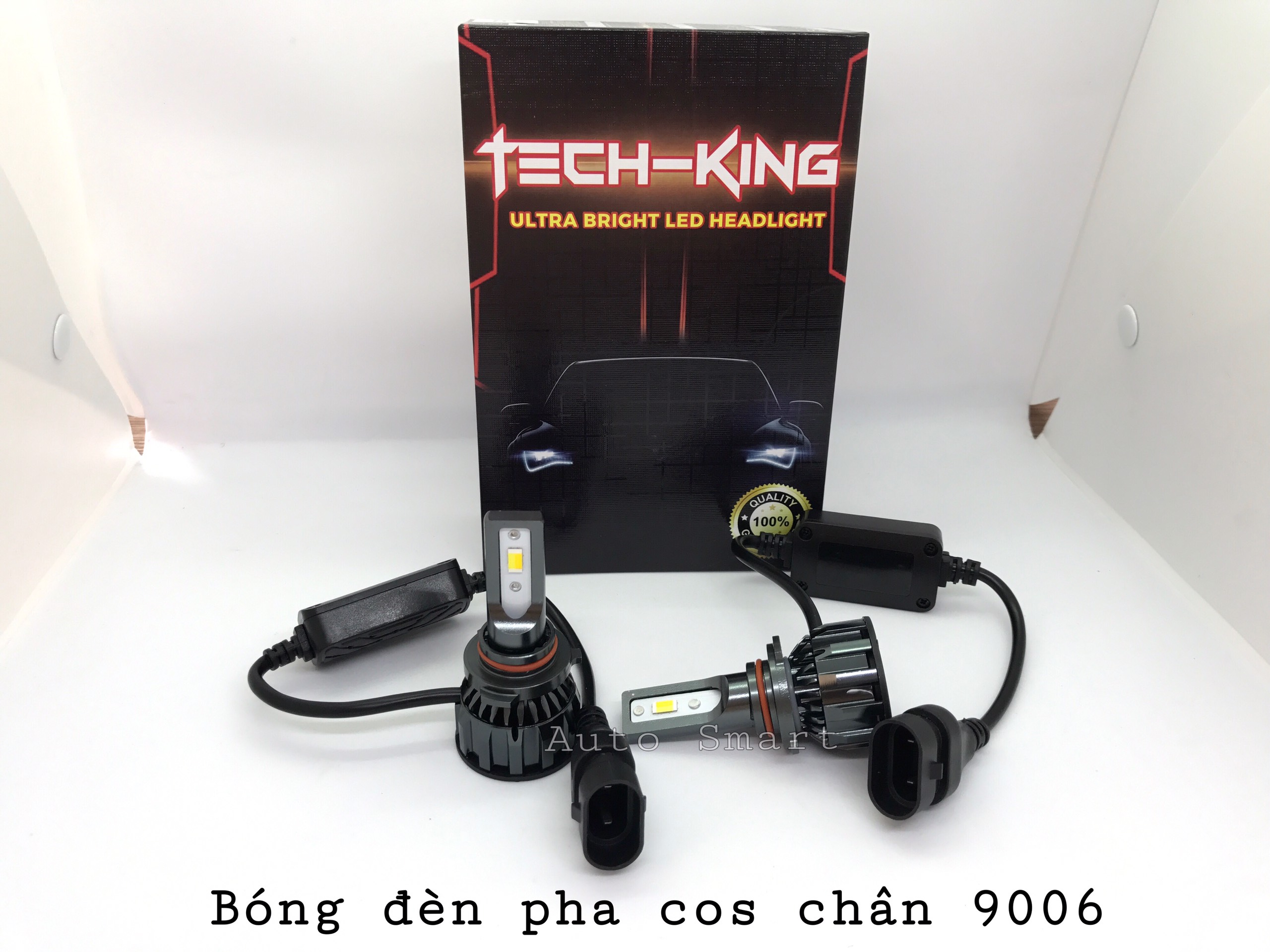 Đèn Led 3 chế độ màu chống chói dành cho ô tô, xe máy hãng TechKing giá 1